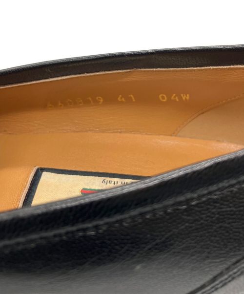 GUCCI（グッチ）GUCCI (グッチ) ホースビットウェブローファー ブラック サイズ:41の古着・服飾アイテム