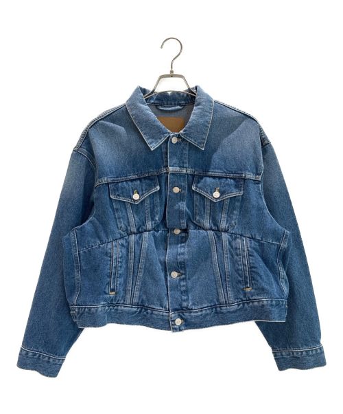 BALENCIAGA（バレンシアガ）BALENCIAGA (バレンシアガ) 再構築スウィングデニムジャケット インディゴ サイズ:38の古着・服飾アイテム