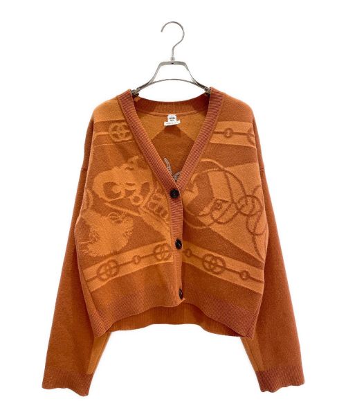 HERMES（エルメス）HERMES (エルメス) ニットカーディガン オレンジ サイズ:38の古着・服飾アイテム