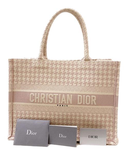 Christian Dior（クリスチャン ディオール）Christian Dior (クリスチャン ディオール) ブックトート ローズ デ ヴァン サイズ:ミディアムの古着・服飾アイテム