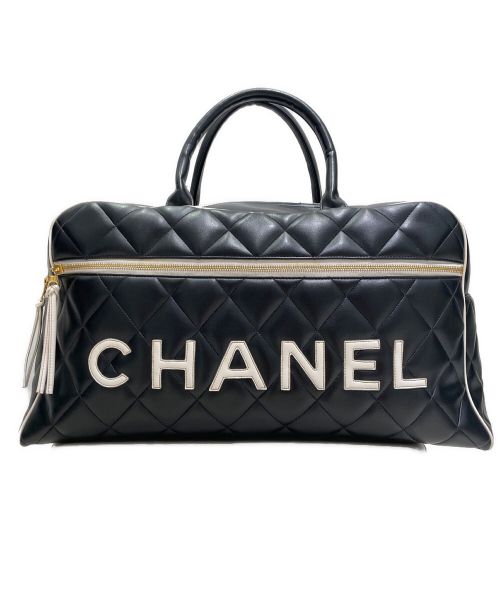 CHANEL（シャネル）CHANEL (シャネル) ロゴボストンバッグ ブラック サイズ:-の古着・服飾アイテム