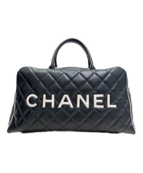 CHANEL（シャネル）CHANEL (シャネル) ロゴボストンバッグ ブラック サイズ:-の古着・服飾アイテム