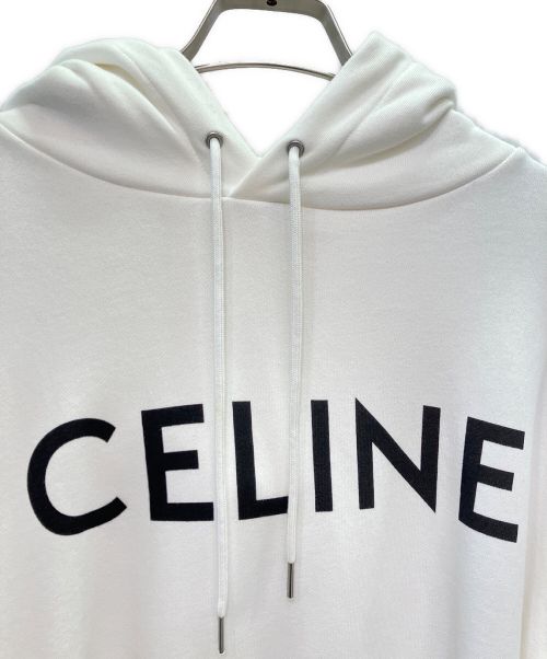 CELINE（セリーヌ）CELINE (セリーヌ) ロゴパーカー ホワイト サイズ:Sの古着・服飾アイテム