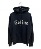CELINEセリーヌ）の古着「22SS スタッズ付き CELINE フーディ / コットンフリース」｜ブラック