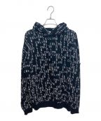 CELINEセリーヌ）の古着「22AW ルーズフーディー / コットンフリース」｜ブラック×ホワイト