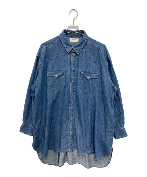 CELINE（セリーヌ）CELINE (セリーヌ) 22SS カウボーイ/ペインターシャツ インディゴ サイズ:Sの古着・服飾アイテム
