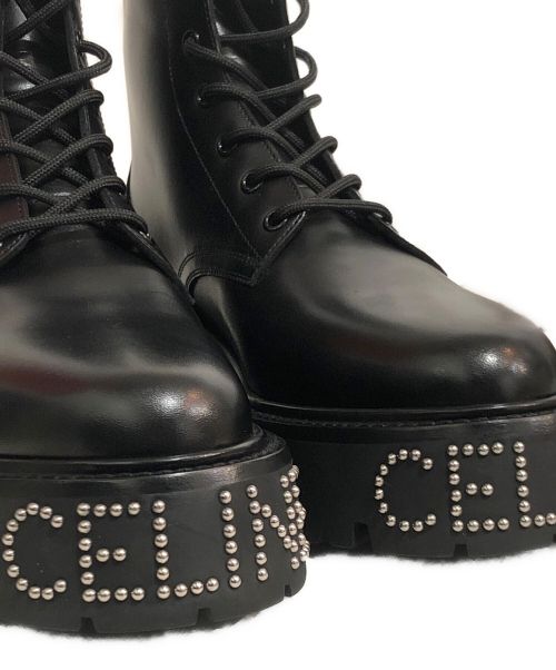 CELINE（セリーヌ）CELINE (セリーヌ) 22AW バルキー レースアップブーツ ブラック サイズ:42の古着・服飾アイテム