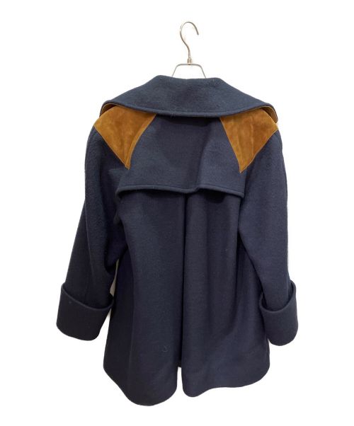 Chloe（クロエ）Chloe (クロエ) モヘヤウールダブルブレストコート ネイビー サイズ:34の古着・服飾アイテム