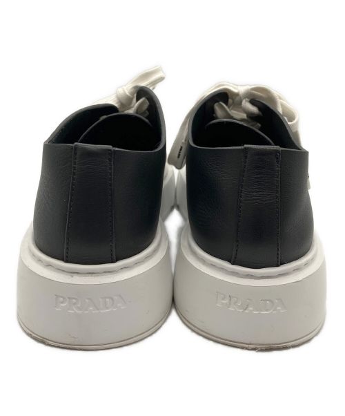 PRADA（プラダ）PRADA (プラダ) レザースニーカー ブラック サイズ:37 1/2の古着・服飾アイテム