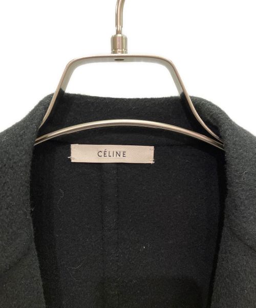 CELINE（セリーヌ）CELINE (セリーヌ) エッグクロンビーコート ブラック サイズ:38（11号相当）の古着・服飾アイテム