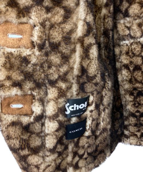 COACH（コーチ）COACH (コーチ) Schott (ショット) シアリングコート ブラウン サイズ:Mの古着・服飾アイテム