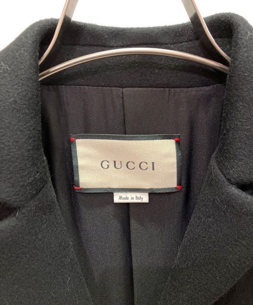GUCCI（グッチ）GUCCI (グッチ) チェスターコート ブラック サイズ:42の古着・服飾アイテム