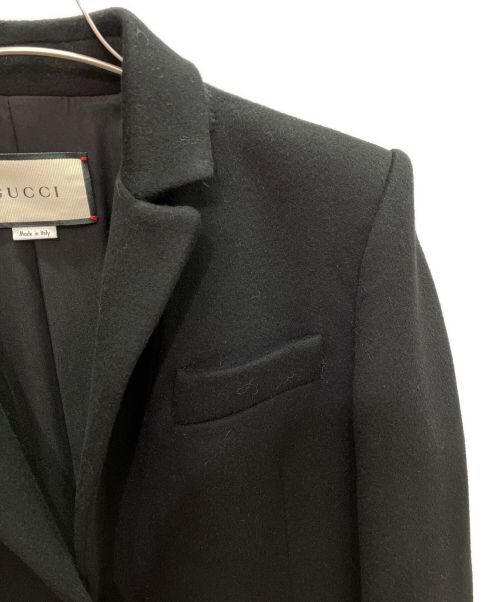 GUCCI（グッチ）GUCCI (グッチ) チェスターコート ブラック サイズ:42の古着・服飾アイテム