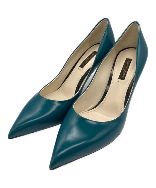 LOUIS VUITTON（ルイ ヴィトン）LOUIS VUITTON (ルイ ヴィトン) ポインテッドトゥパンプス グリーン サイズ:36 1/2の古着・服飾アイテム