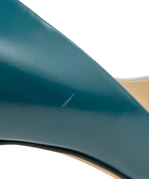 LOUIS VUITTON（ルイ ヴィトン）LOUIS VUITTON (ルイ ヴィトン) ポインテッドトゥパンプス グリーン サイズ:36 1/2の古着・服飾アイテム