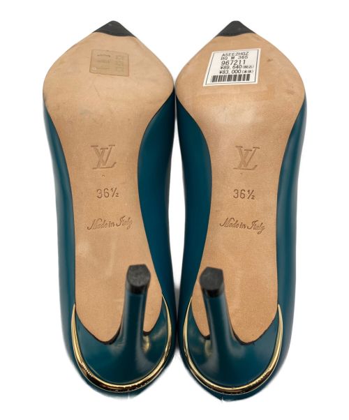 LOUIS VUITTON（ルイ ヴィトン）LOUIS VUITTON (ルイ ヴィトン) ポインテッドトゥパンプス グリーン サイズ:36 1/2の古着・服飾アイテム