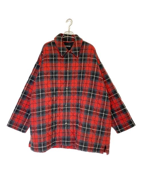 BALENCIAGA（バレンシアガ）BALENCIAGA (バレンシアガ) QUILTED JACKET WITH COLLAR レッド サイズ:44の古着・服飾アイテム