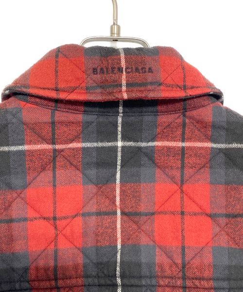 BALENCIAGA（バレンシアガ）BALENCIAGA (バレンシアガ) QUILTED JACKET WITH COLLAR レッド サイズ:44の古着・服飾アイテム