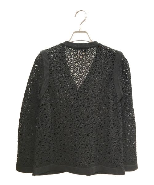 CHANEL（シャネル）CHANEL (シャネル) レースカーディガン ブラック サイズ:34の古着・服飾アイテム