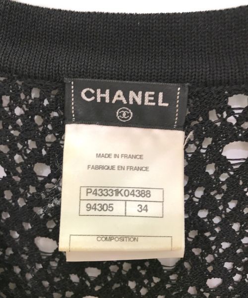 CHANEL（シャネル）CHANEL (シャネル) レースカーディガン ブラック サイズ:34の古着・服飾アイテム