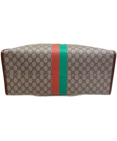 GUCCI（グッチ）GUCCI (グッチ) FAKE/NOTプリントラージトートバッグ ベージュの古着・服飾アイテム