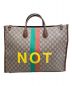 GUCCI (グッチ) FAKE/NOTプリントラージトートバッグ ベージュ：138000円
