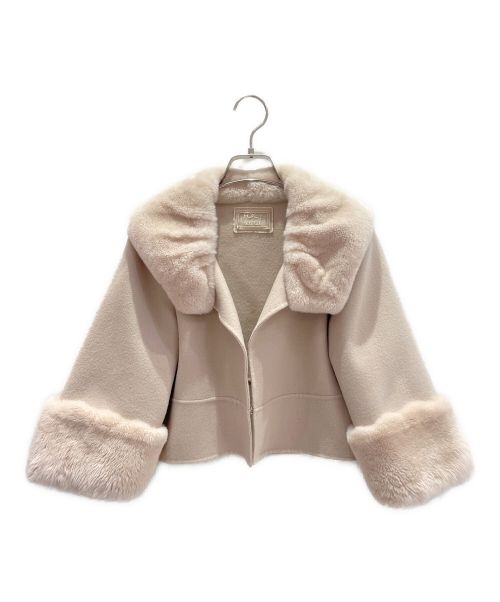 FOXEY BOUTIQUE（フォクシー ブティック）FOXEY BOUTIQUE (フォクシー ブティック) ヌートリアファージャケット ベージュ サイズ:38の古着・服飾アイテム