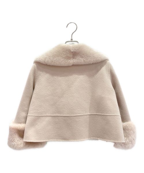 FOXEY BOUTIQUE（フォクシー ブティック）FOXEY BOUTIQUE (フォクシー ブティック) ヌートリアファージャケット ベージュ サイズ:38の古着・服飾アイテム