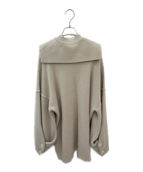 ENFOLD（エンフォルド）ENFOLD (エンフォルド) ウールリブビブレイヤードPULLOVER ライトグレー サイズ:38の古着・服飾アイテム