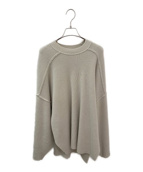 ENFOLD（エンフォルド）ENFOLD (エンフォルド) ウールリブビブレイヤードPULLOVER ライトグレー サイズ:38の古着・服飾アイテム