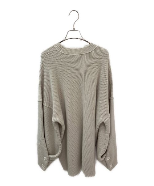 ENFOLD（エンフォルド）ENFOLD (エンフォルド) ウールリブビブレイヤードPULLOVER ライトグレー サイズ:38の古着・服飾アイテム