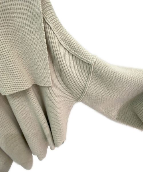 ENFOLD（エンフォルド）ENFOLD (エンフォルド) ウールリブビブレイヤードPULLOVER ライトグレー サイズ:38の古着・服飾アイテム