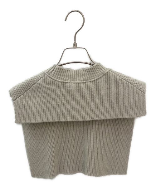 ENFOLD（エンフォルド）ENFOLD (エンフォルド) ウールリブビブレイヤードPULLOVER ライトグレー サイズ:38の古着・服飾アイテム