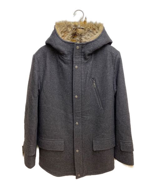 LOUIS VUITTON（ルイ ヴィトン）LOUIS VUITTON (ルイ ヴィトン) フォックスファーライナーカシミヤ混コート グレー サイズ:48の古着・服飾アイテム