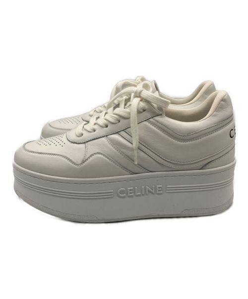 CELINE（セリーヌ）CELINE (セリーヌ) ブロックスニーカーウェッジアウトソール ホワイト サイズ:38の古着・服飾アイテム