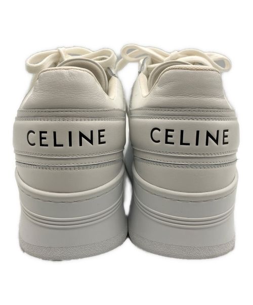 CELINE（セリーヌ）CELINE (セリーヌ) ブロックスニーカーウェッジアウトソール ホワイト サイズ:38の古着・服飾アイテム