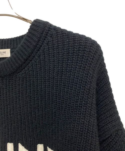CELINE（セリーヌ）CELINE (セリーヌ) 21AW オーバーサイズ セーター / リブ編みウール ブラック サイズ:Sの古着・服飾アイテム