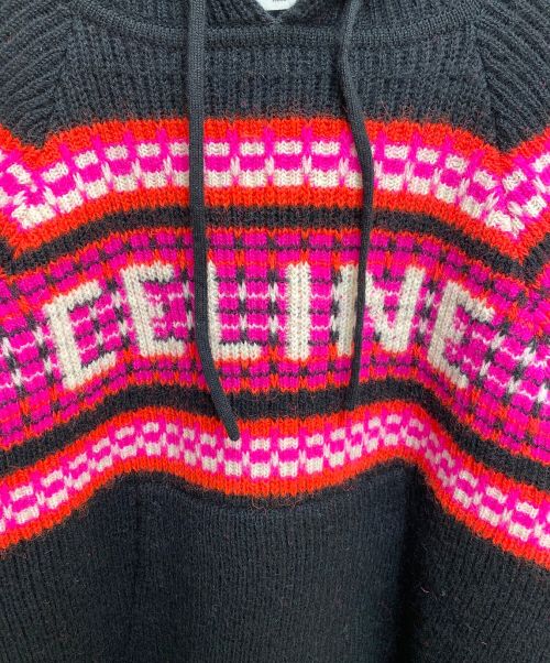 CELINE（セリーヌ）CELINE (セリーヌ) 22AW フード付きセーター / リブ編みウール ブラック サイズ:Sの古着・服飾アイテム