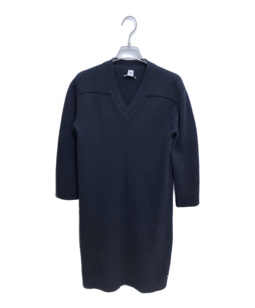 HERMES（エルメス）HERMES (エルメス) カシミヤニットワンピース ネイビー サイズ:34の古着・服飾アイテム