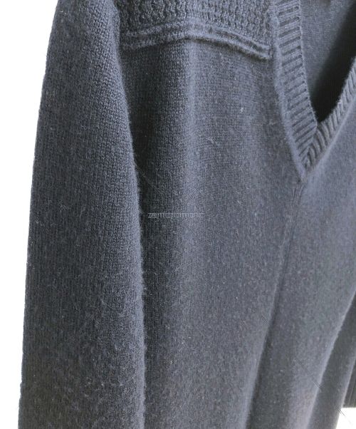 HERMES（エルメス）HERMES (エルメス) カシミヤニットワンピース ネイビー サイズ:34の古着・服飾アイテム