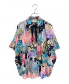 GUCCIグッチ）の古着「Hydrangeaシルクシャツ」｜マルチカラー