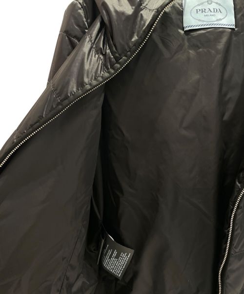 PRADA（プラダ）PRADA (プラダ) パテッドフードブルゾン ブラック サイズ:38の古着・服飾アイテム