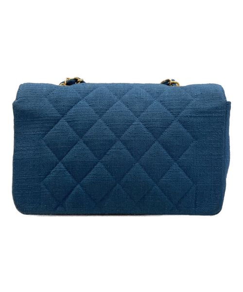 CHANEL（シャネル）CHANEL (シャネル) リネンデニムダイアナフラップチェーンショルダーバッグ ネイビー サイズ:22の古着・服飾アイテム