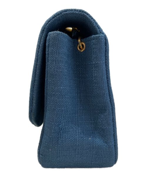 CHANEL（シャネル）CHANEL (シャネル) リネンデニムダイアナフラップチェーンショルダーバッグ ネイビー サイズ:22の古着・服飾アイテム
