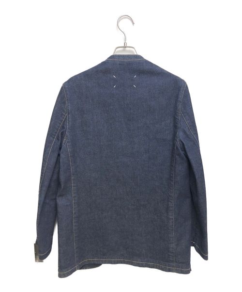Maison Margiela（メゾンマルジェラ）Maison Margiela (メゾンマルジェラ) ノーカラーデニムジャケット インディゴ サイズ:46の古着・服飾アイテム