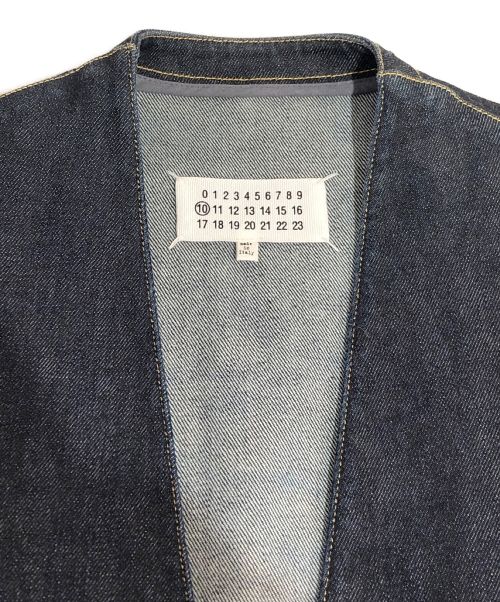 Maison Margiela（メゾンマルジェラ）Maison Margiela (メゾンマルジェラ) ノーカラーデニムジャケット インディゴ サイズ:46の古着・服飾アイテム