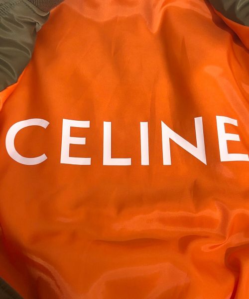 CELINE（セリーヌ）CELINE (セリーヌ) 22AW バイマテリアル ジャケット / ナイロン カーキ オリーブ×ブラック サイズ:46の古着・服飾アイテム
