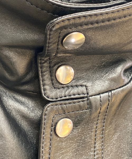 CELINE（セリーヌ）CELINE (セリーヌ) 22AW ノースリーブジャケット / ソフトラムスキン ブラック サイズ:46の古着・服飾アイテム