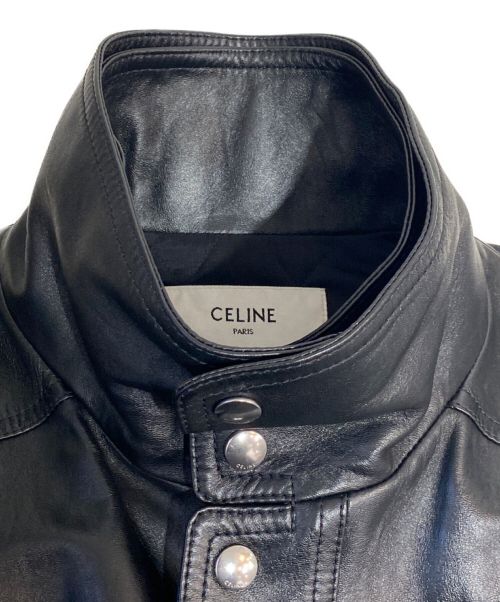 CELINE（セリーヌ）CELINE (セリーヌ) 22AW ノースリーブジャケット / ソフトラムスキン ブラック サイズ:46の古着・服飾アイテム
