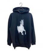 CELINEセリーヌ）の古着「22AW HORSE オーバーサイズフーディー / コットンフリース」｜ブラック